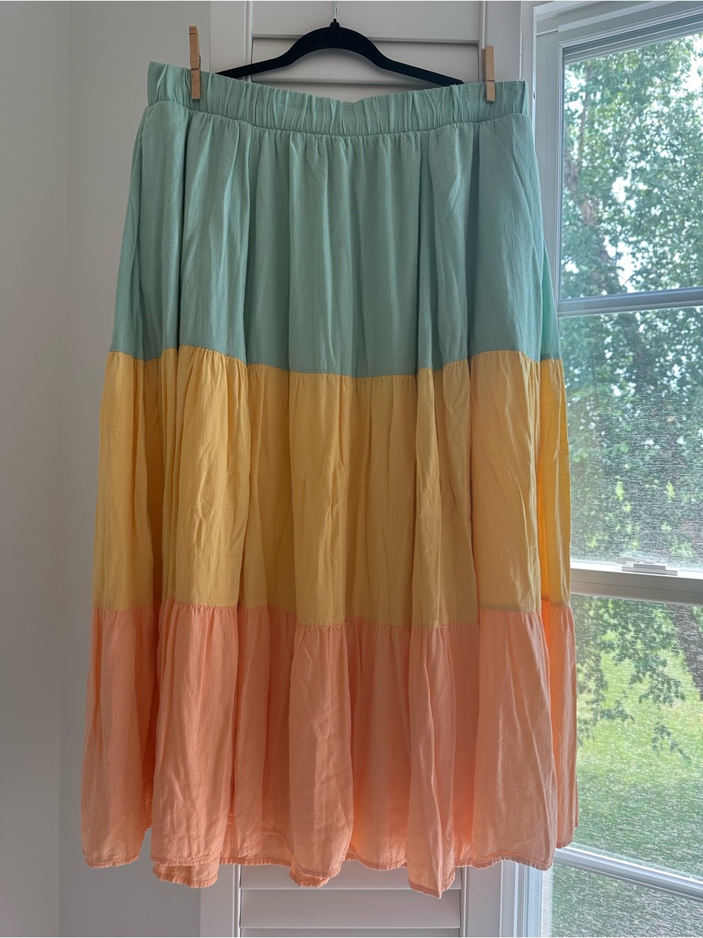 Torrid Colorblock Tiered Maxi Skirt Size 2 (2X) - Picture 3 of 13